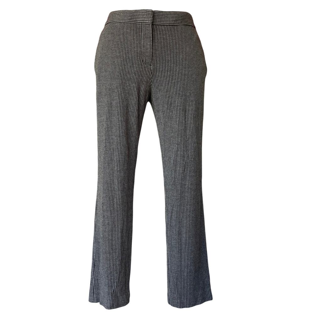 Theory Pants women's size 4 Slim Crop Trouser Houndstooth Plaid corporate Office